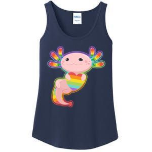 Cute LGBT Pride Axolotl Ladies Essential Tank