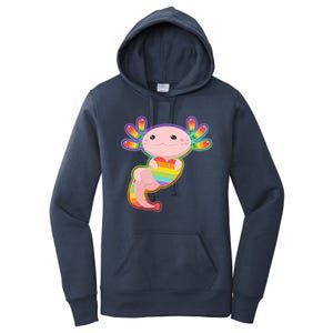 Cute LGBT Pride Axolotl Women's Pullover Hoodie