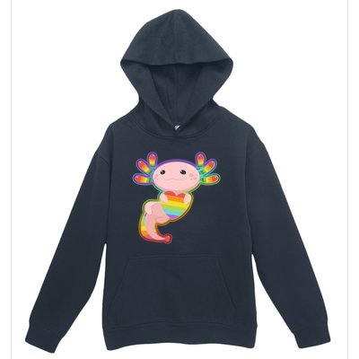 Cute LGBT Pride Axolotl Urban Pullover Hoodie