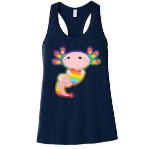 Cute LGBT Pride Axolotl Women's Racerback Tank