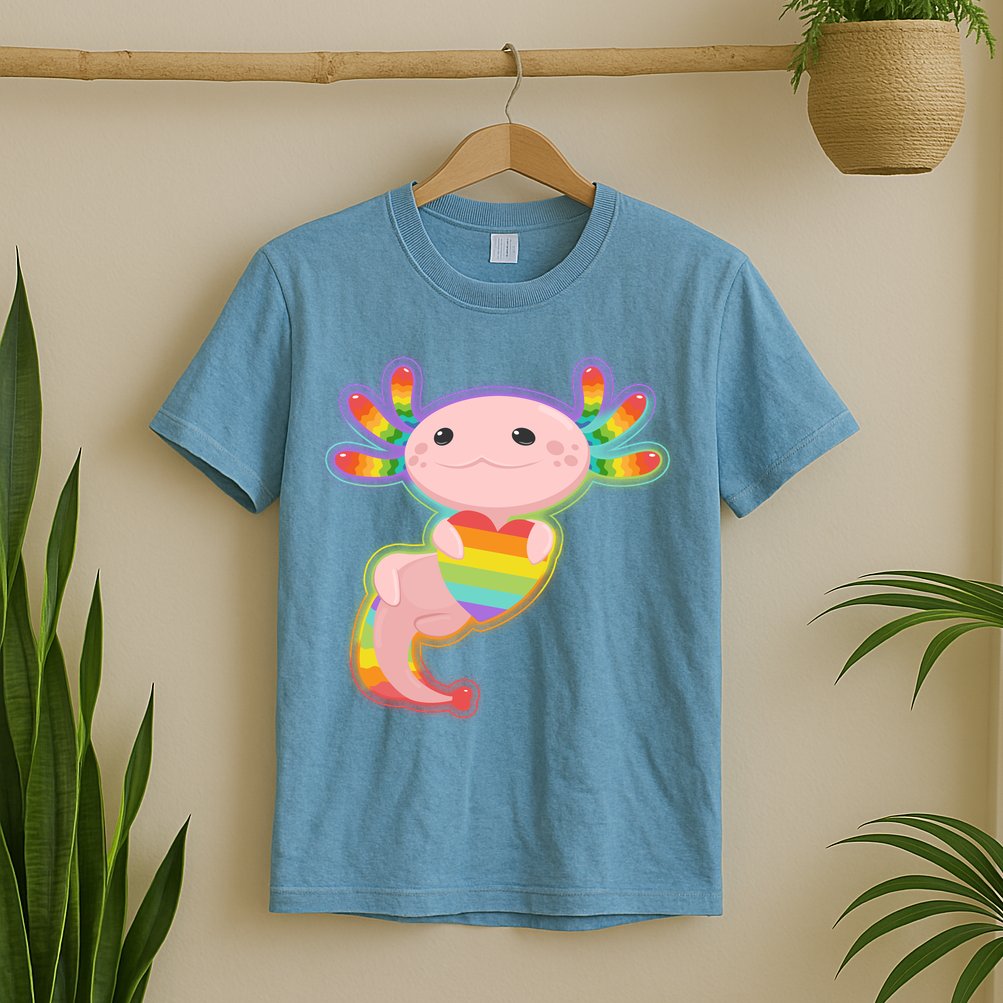 Cute LGBT Pride Axolotl T-Shirt