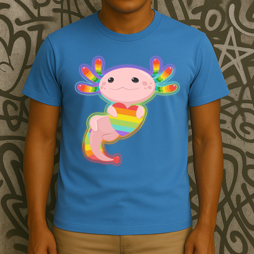 Cute LGBT Pride Axolotl T-Shirt
