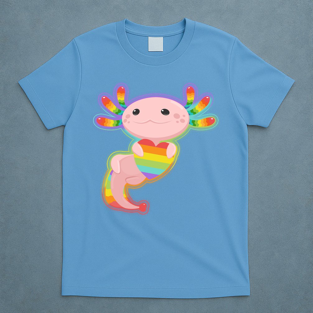 Cute LGBT Pride Axolotl T-Shirt