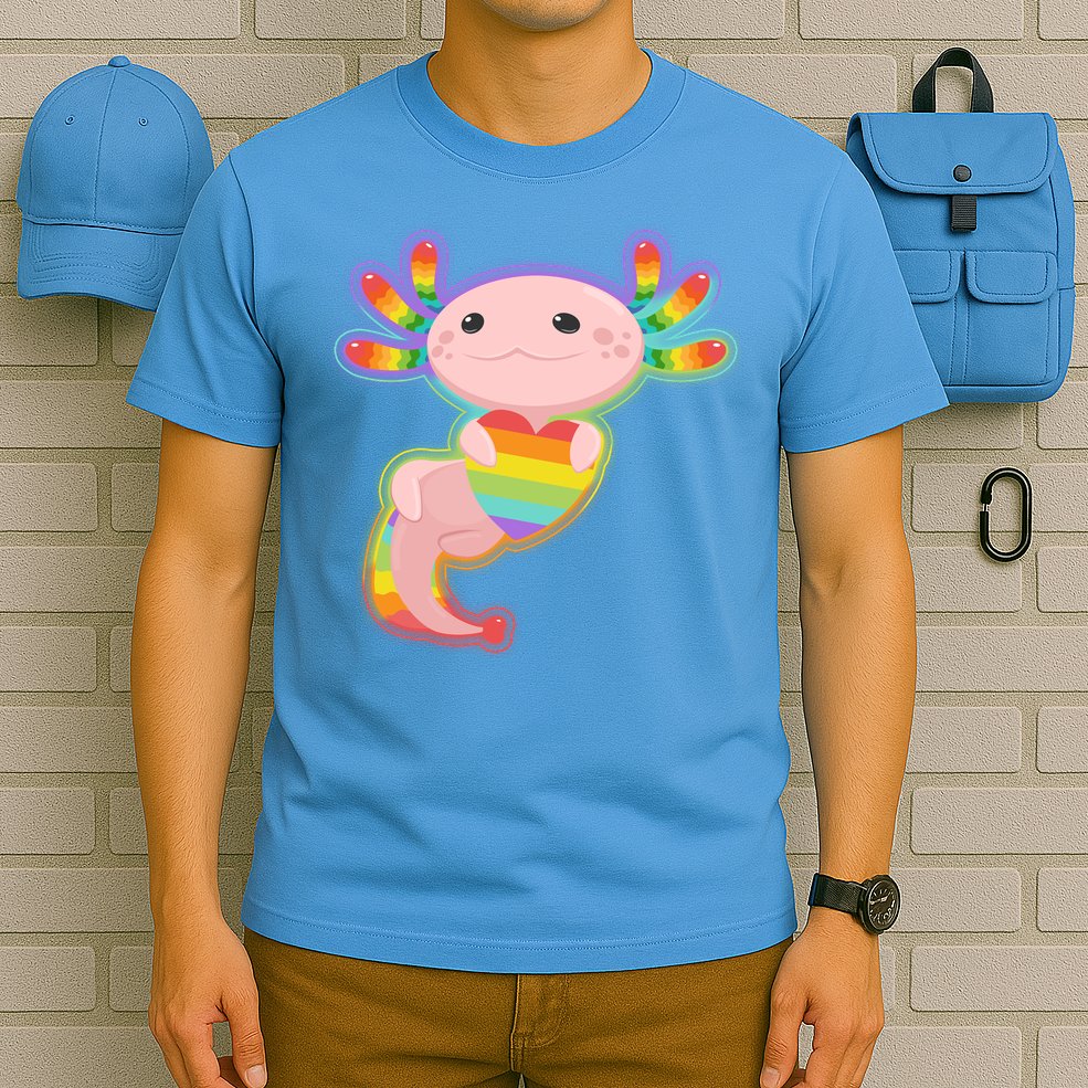 Cute LGBT Pride Axolotl T-Shirt