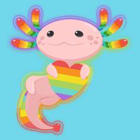 Cute LGBT Pride Axolotl T-Shirt