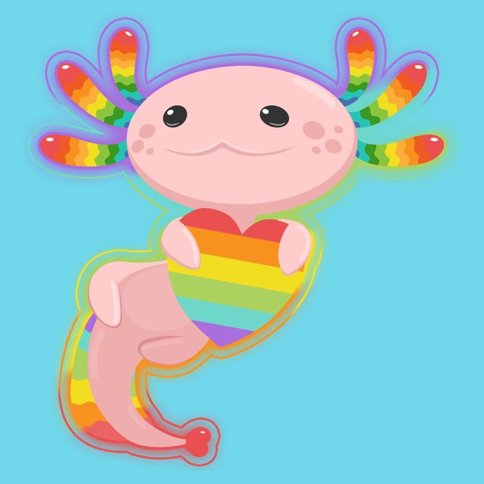 Cute LGBT Pride Axolotl T-Shirt