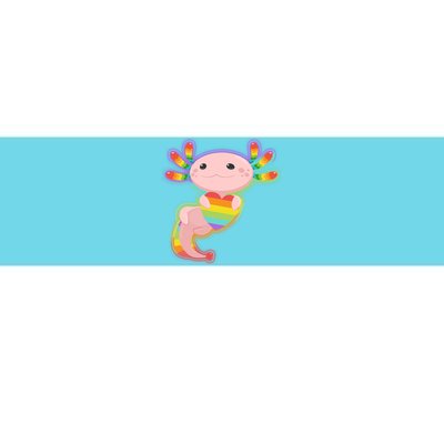 Cute LGBT Pride Axolotl Bumper Sticker