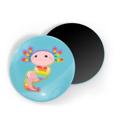 Cute LGBT Pride Axolotl Magnet