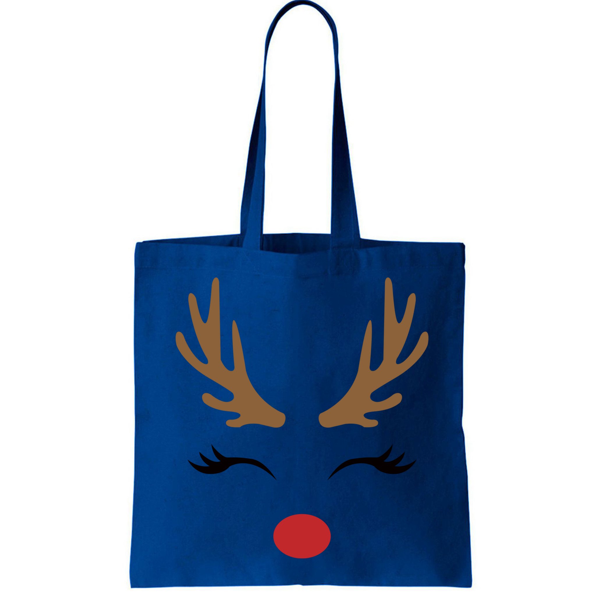Cute Lady Reindeer Face With Eyelashes And Antlers Gift Novelty Gift Bag