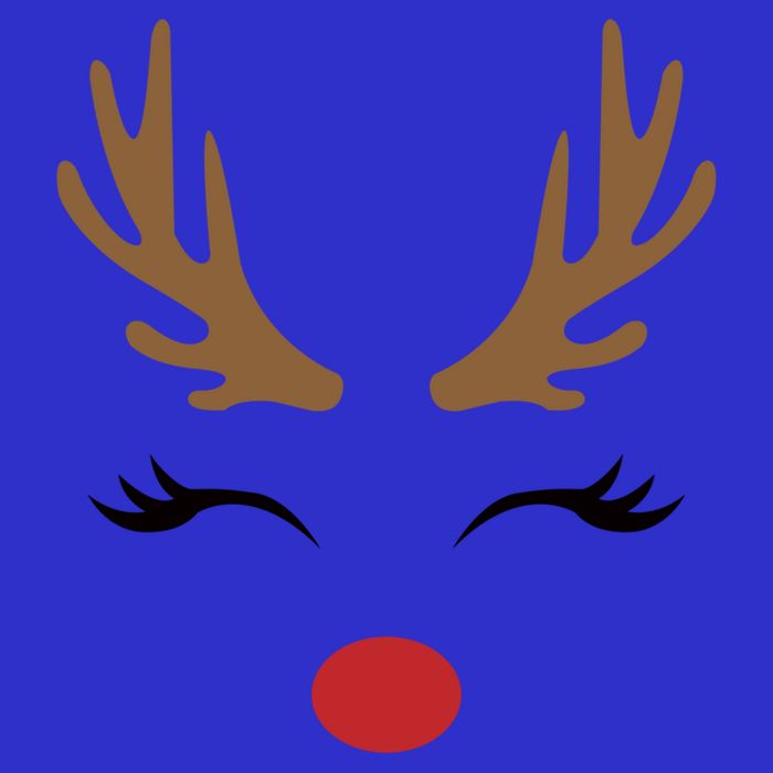 Cute Lady Reindeer Face With Eyelashes And Antlers Gift Novelty Gift Toddler Hoodie