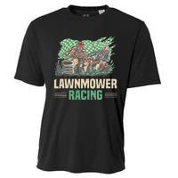 Cool Lawnmower Racing Slogan For Riding Mower Cooling Performance Crew T-Shirt