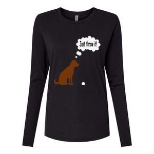 Chocolate Labrador Retriever Funny Lab Dog Womens Cotton Relaxed Long Sleeve T-Shirt