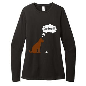 Chocolate Labrador Retriever Funny Lab Dog Womens CVC Long Sleeve Shirt