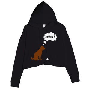 Chocolate Labrador Retriever Funny Lab Dog Crop Fleece Hoodie