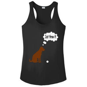 Chocolate Labrador Retriever Funny Lab Dog Ladies PosiCharge Competitor Racerback Tank