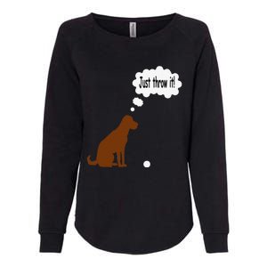 Chocolate Labrador Retriever Funny Lab Dog Womens California Wash Sweatshirt