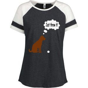 Chocolate Labrador Retriever Funny Lab Dog Enza Ladies Jersey Colorblock Tee