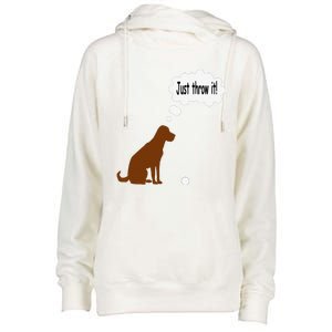 Chocolate Labrador Retriever Funny Lab Dog Womens Funnel Neck Pullover Hood