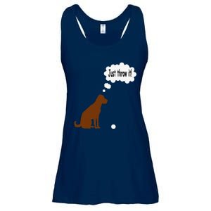 Chocolate Labrador Retriever Funny Lab Dog Ladies Essential Flowy Tank