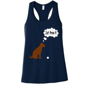 Chocolate Labrador Retriever Funny Lab Dog Women's Racerback Tank