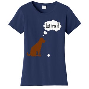 Chocolate Labrador Retriever Funny Lab Dog Women's T-Shirt