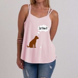 Chocolate Labrador Retriever Funny Lab Dog Women's Strappy Tank