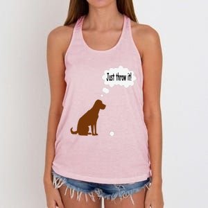 Chocolate Labrador Retriever Funny Lab Dog Women's Knotted Racerback Tank