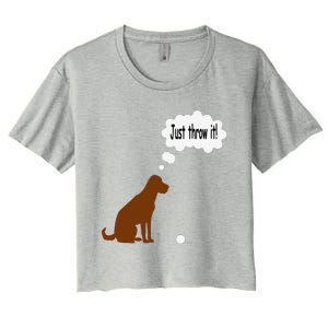 Chocolate Labrador Retriever Funny Lab Dog Women's Crop Top Tee