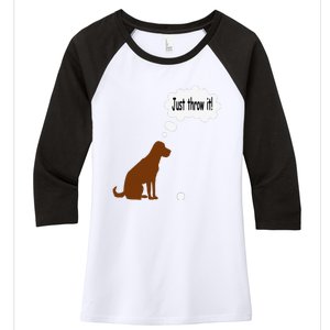 Chocolate Labrador Retriever Funny Lab Dog Women's Tri-Blend 3/4-Sleeve Raglan Shirt