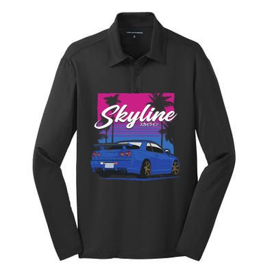 CLassic Legendary R34 JDM Silk Touch Performance Long Sleeve Polo