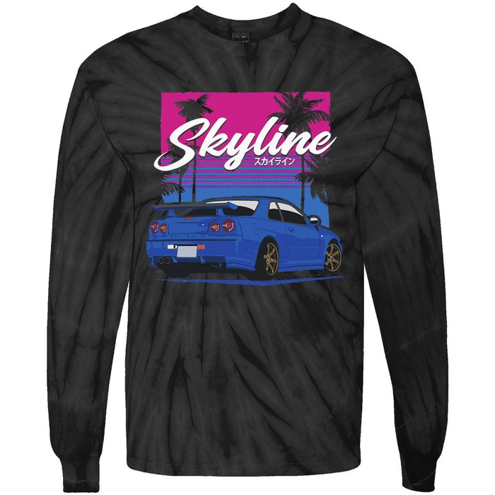 CLassic Legendary R34 JDM Tie-Dye Long Sleeve Shirt