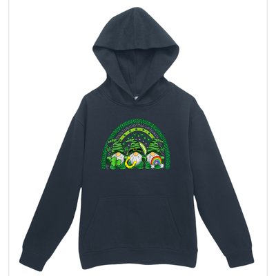 Cute Lucky Rainbow Gnome Happy St Patricks Day Family Outfit Urban Pullover Hoodie