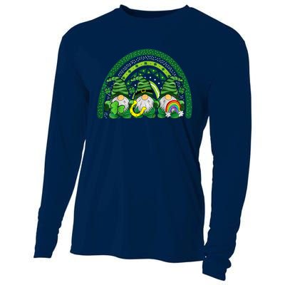 Cute Lucky Rainbow Gnome Happy St Patricks Day Family Outfit Cooling Performance Long Sleeve Crew