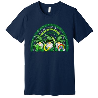 Cute Lucky Rainbow Gnome Happy St Patricks Day Family Outfit Premium T-Shirt