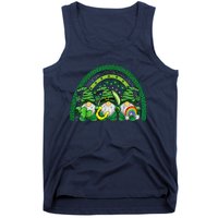 Cute Lucky Rainbow Gnome Happy St Patricks Day Family Outfit Tank Top