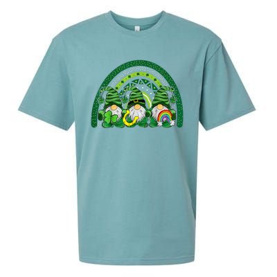 Cute Lucky Rainbow Gnome Happy St Patricks Day Family Outfit Sueded Cloud Jersey T-Shirt