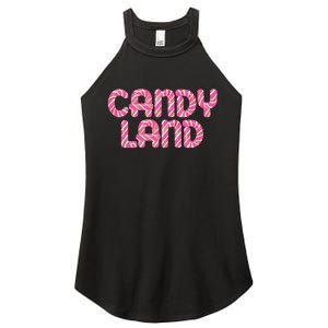 Candy Land Retro 90S Logo Women's Perfect Tri Rocker Tank