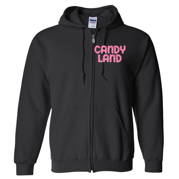 Candy Land Retro 90S Logo Full Zip Hoodie