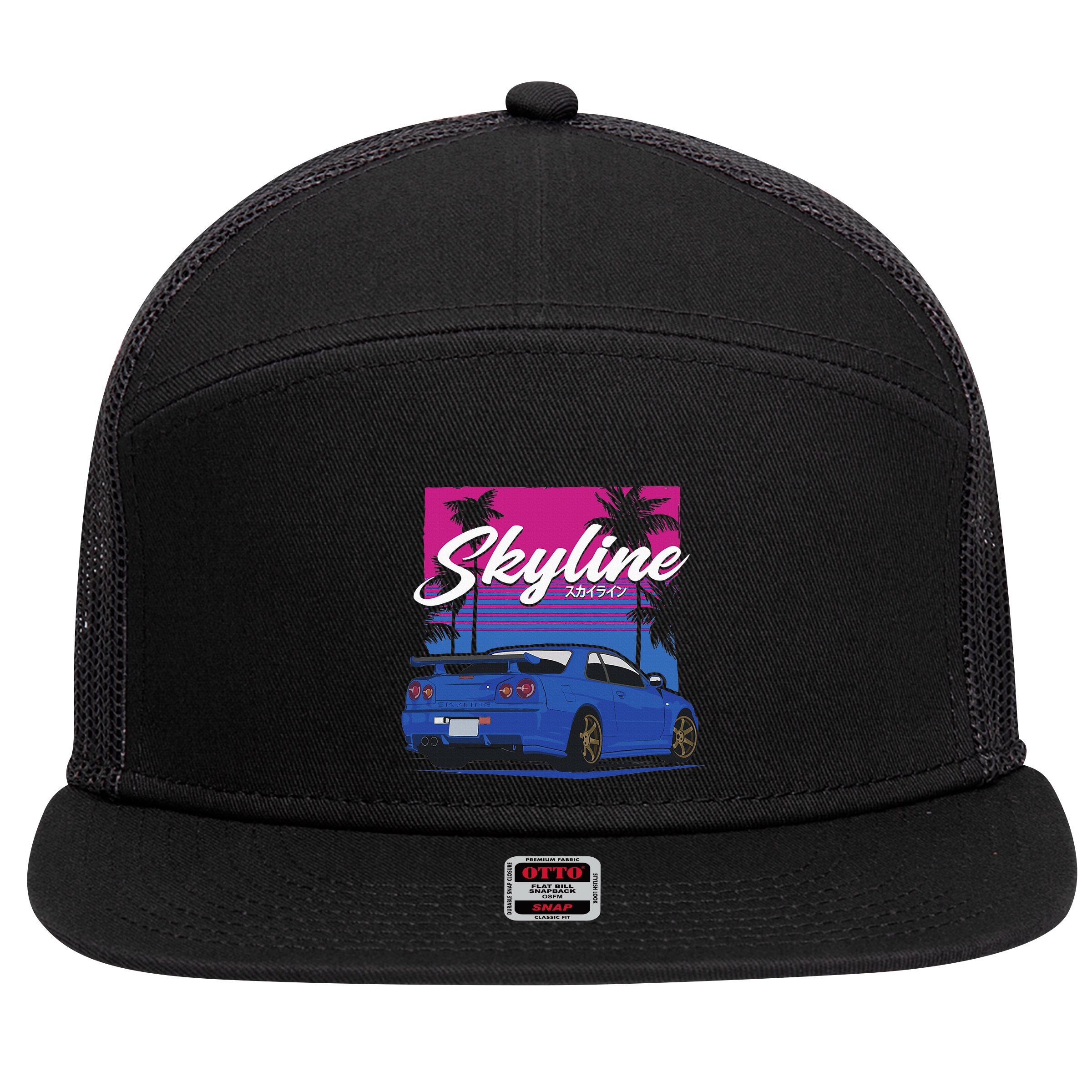Classic Legendary R34 Jdm 7 Panel Mesh Trucker Snapback Hat