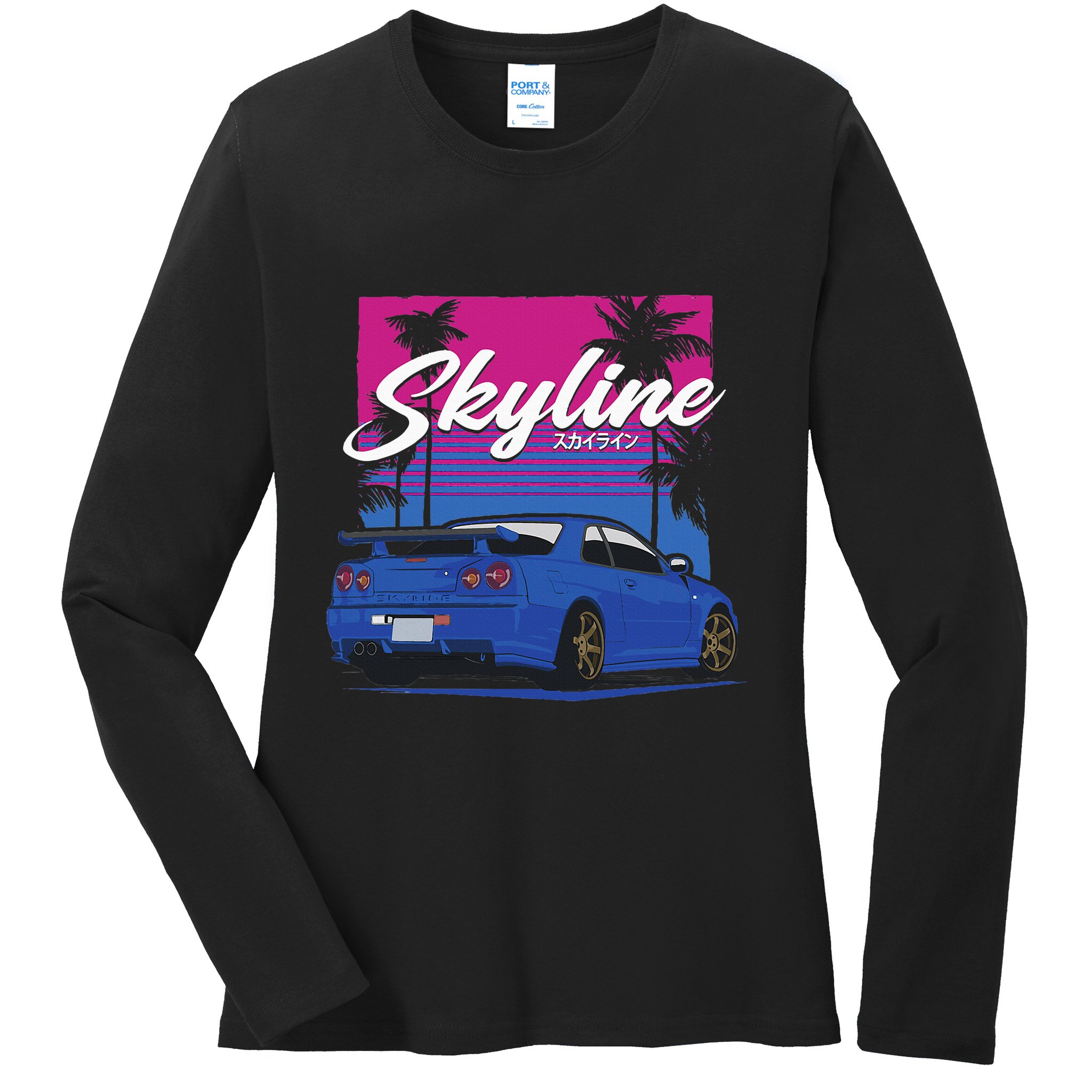 Classic Legendary R34 Jdm Ladies Long Sleeve Shirt