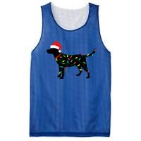 Christmas Labrador Retriever In Santa Hat Xmas Lights Meaningful Gift Mesh Reversible Basketball Jersey Tank