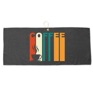 Coffee Lover Retro Large Microfiber Waffle Golf Towel