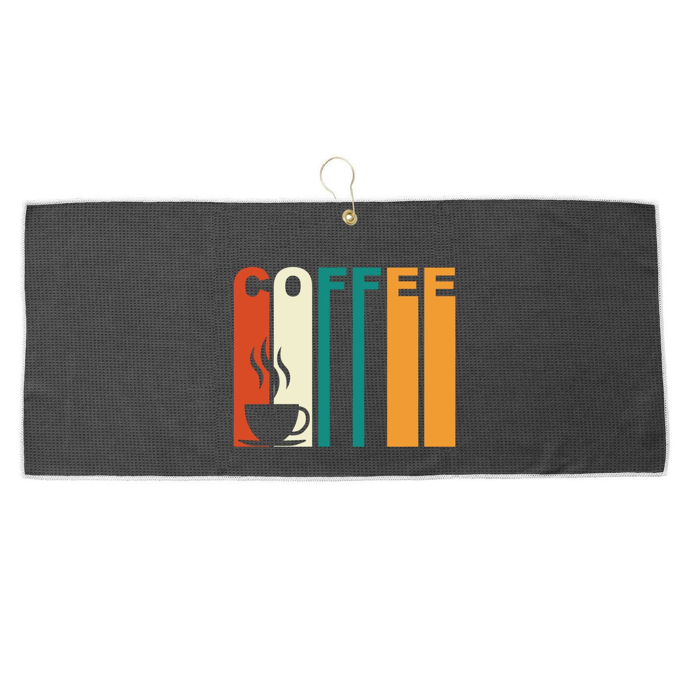 Coffee Lover Retro Large Microfiber Waffle Golf Towel