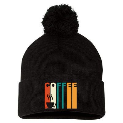 Coffee Lover Retro Pom Pom 12in Knit Beanie