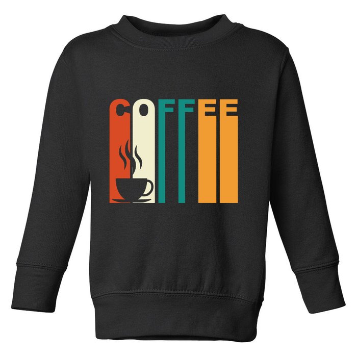 Coffee Lover Retro Toddler Sweatshirt