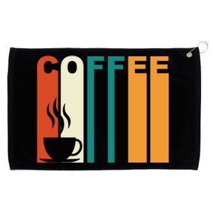 Coffee Lover Retro Grommeted Golf Towel