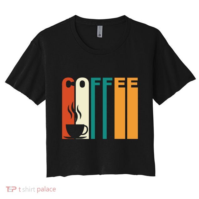 Coffee Lover Retro Women's Crop Top Tee