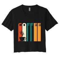 Coffee Lover Retro Women's Crop Top Tee
