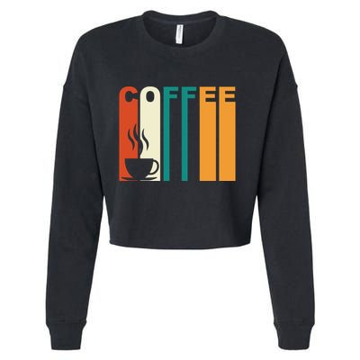 Coffee Lover Retro Cropped Pullover Crew
