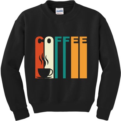 Coffee Lover Retro Kids Sweatshirt